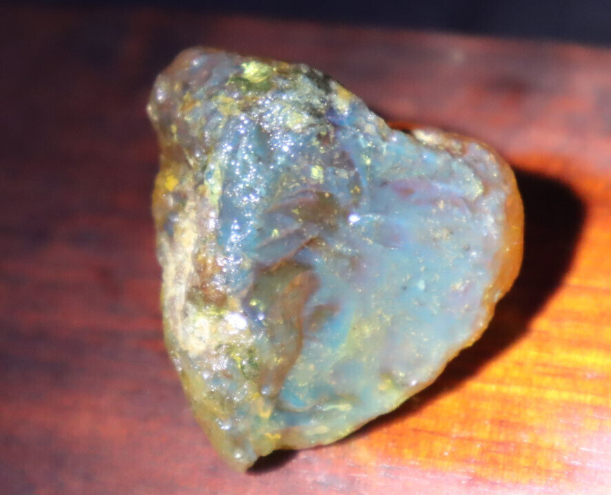 Exquisite Natural Dominican Clear Golden Blue Amber Rough Specimen 37mm 16.8g – photo 8