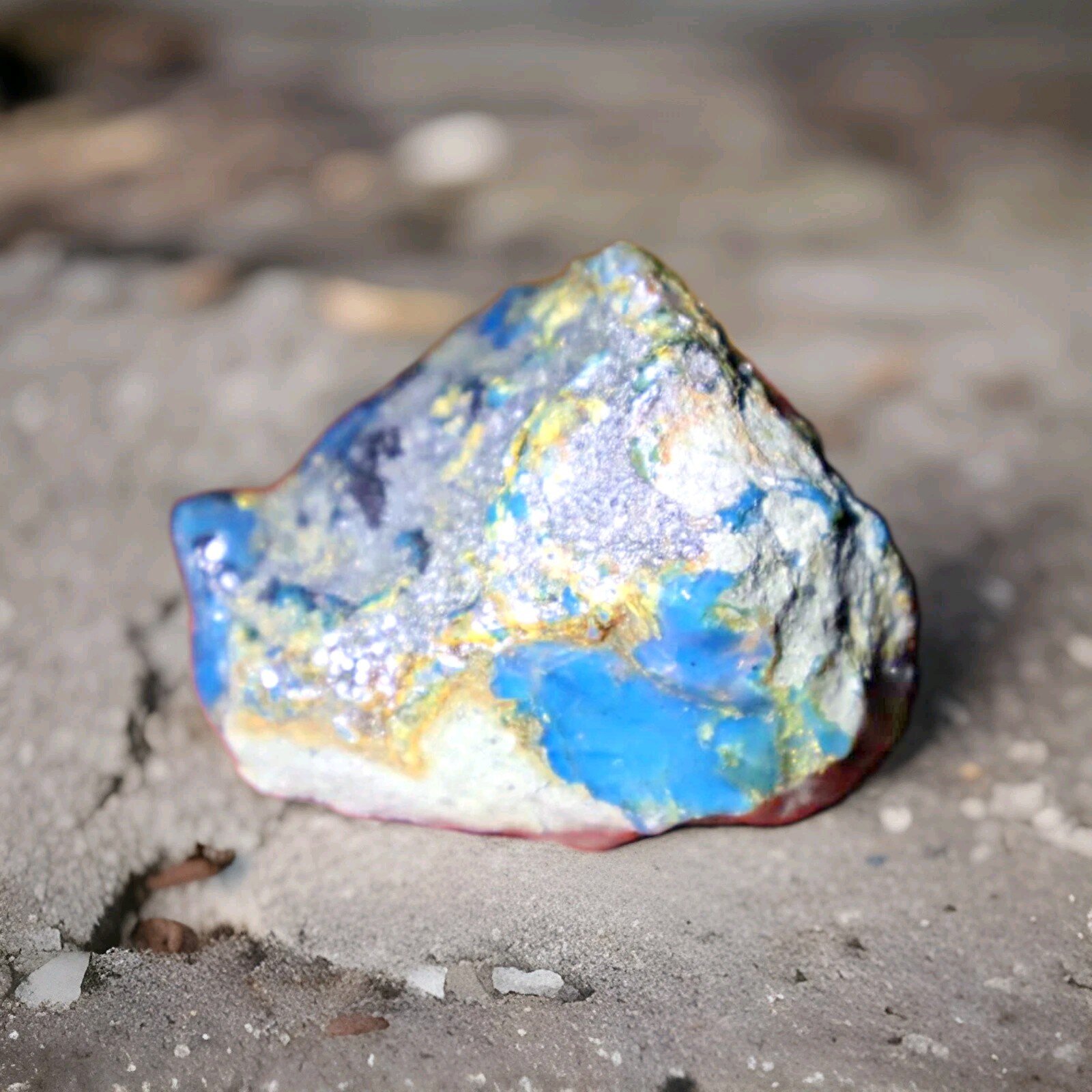 Beautiful Natural Dominican Translucent Sky Blue Amber Rough Specimen 52mm 31g – photo 4