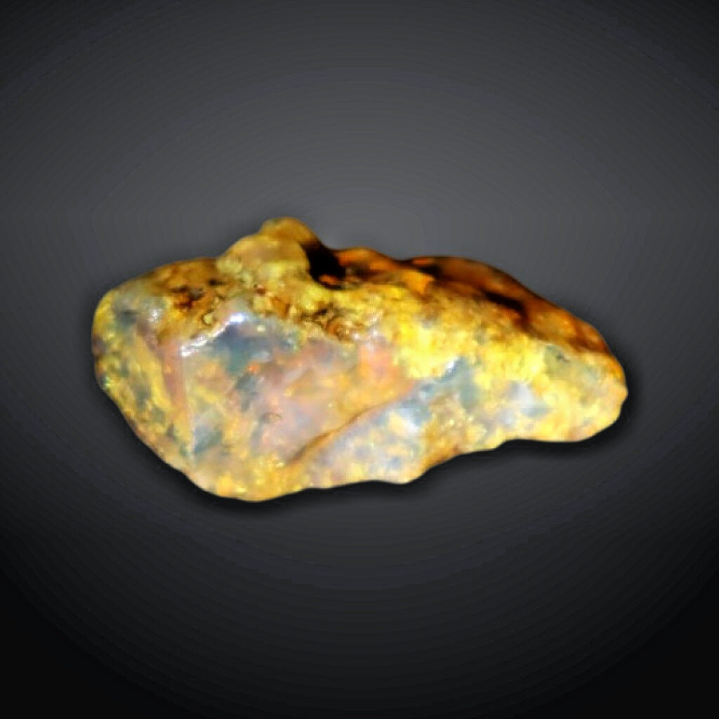 Exquisite Handcrafted Orange Blue Dominican Amber Rough Specimen Chunk 34mm 4.2g – photo 8