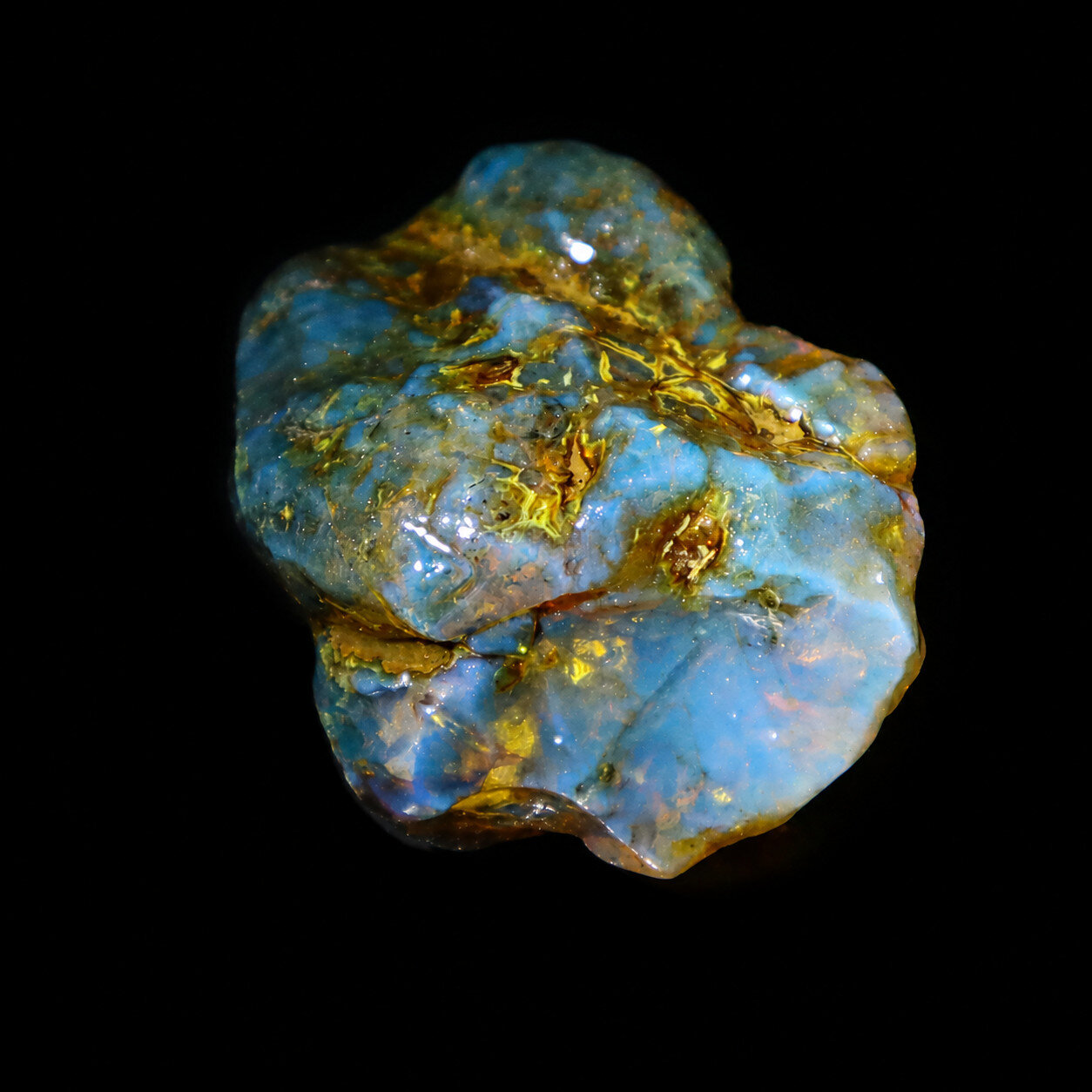 Genuine Natural Green Blue Amber Rough Specimen Chunk 63mm 54.6g – photo 12