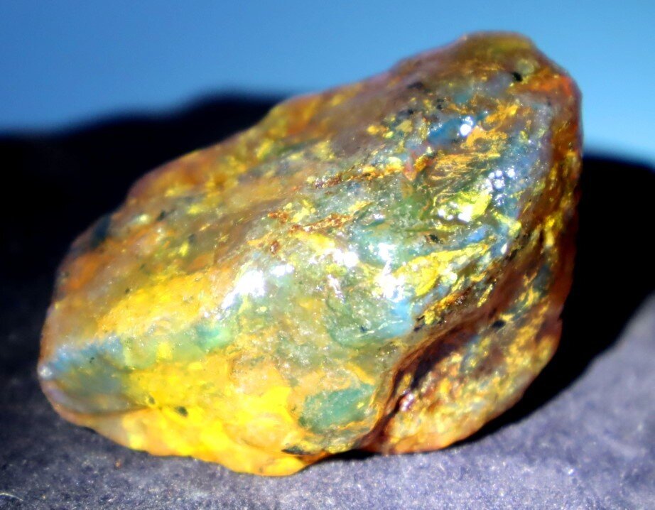 Finest Natural Dominican Clear Green Blue Amber Rough Specimen 51mm 32.5g – photo 10