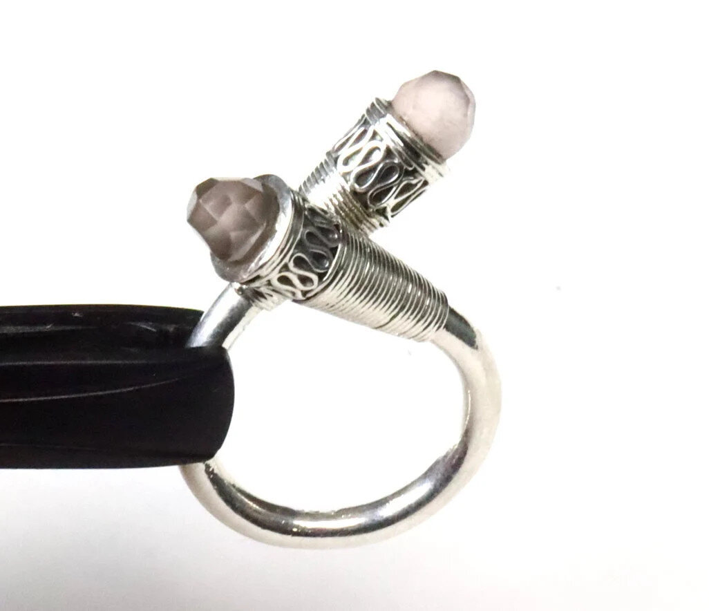 Outstanding Handcrafted Clear Smoky Purple Amethyst .925 Sterling Silver Ring – photo 7