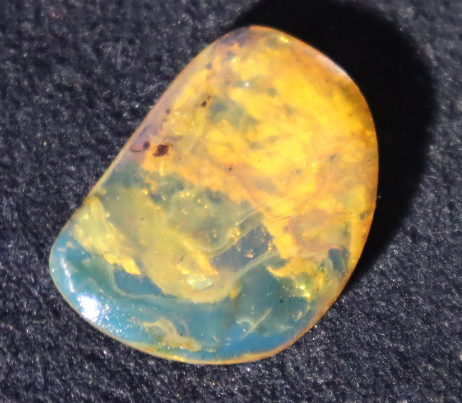 Natural Translucent Sky Blue Amber Cabochon 25mm free drilling and hook – photo 10