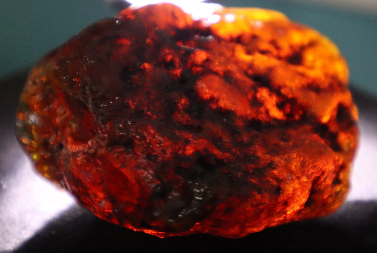 Charming Natural Dominican Translucent Green Blue Amber Rough Specimen 70mm 77g – photo 4