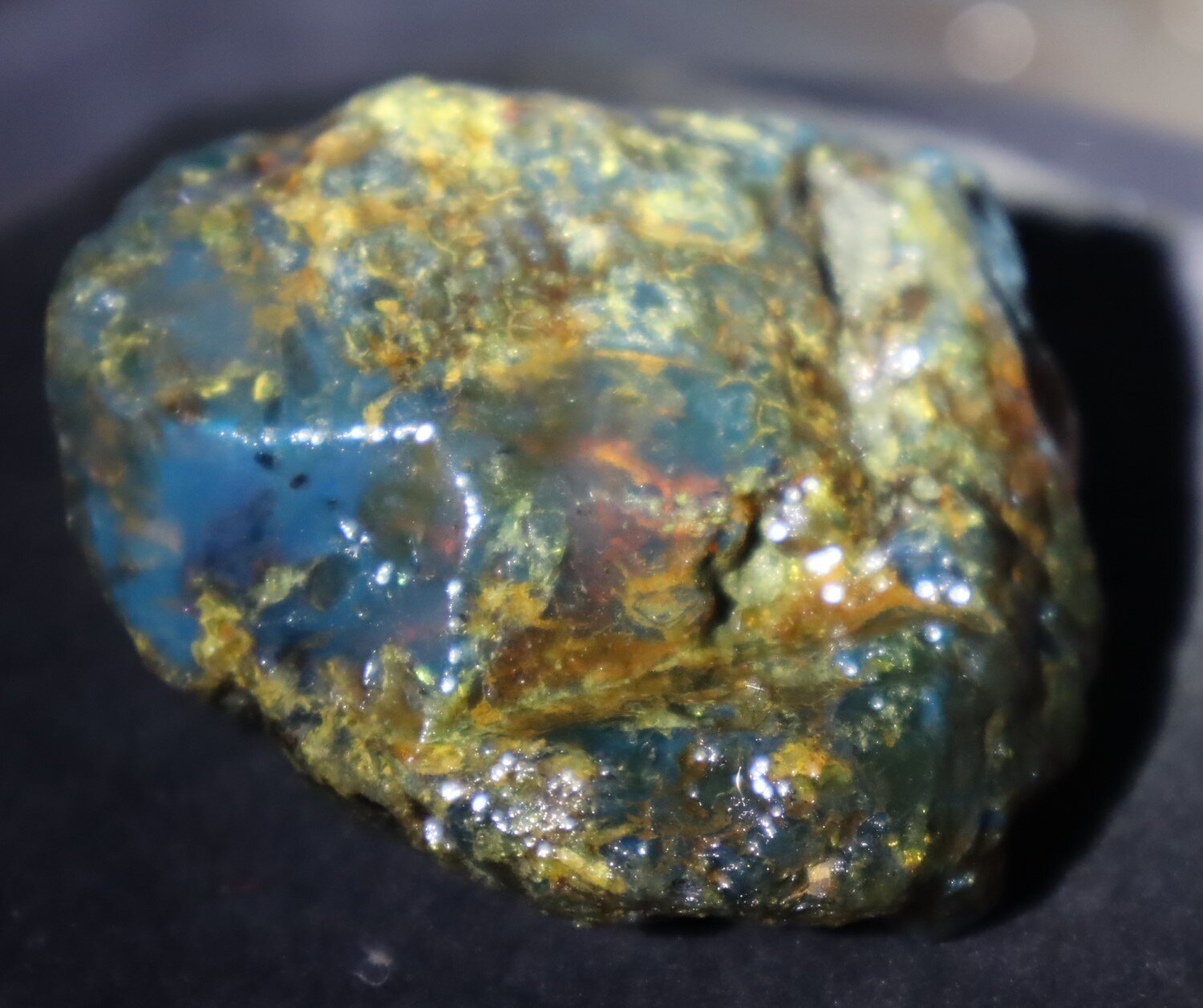 Beautiful Natural Dominican Translucent Green Blue Amber Rough Specimen 61mm 47g – photo 9