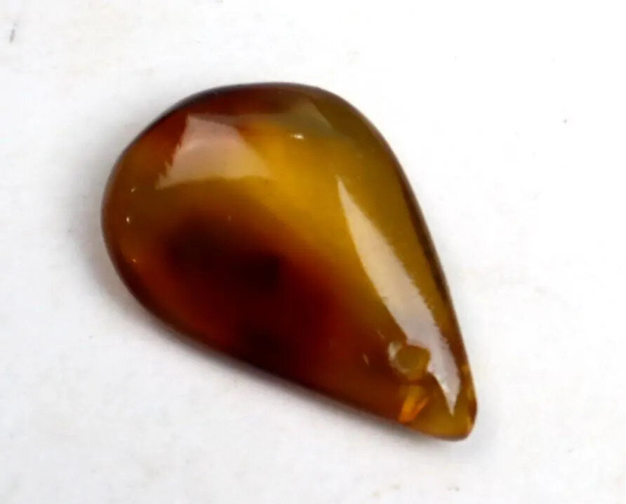 Impressive Drilled Natural Dominican Crystal Clear Yellow Brown Amber Polished – photo 7