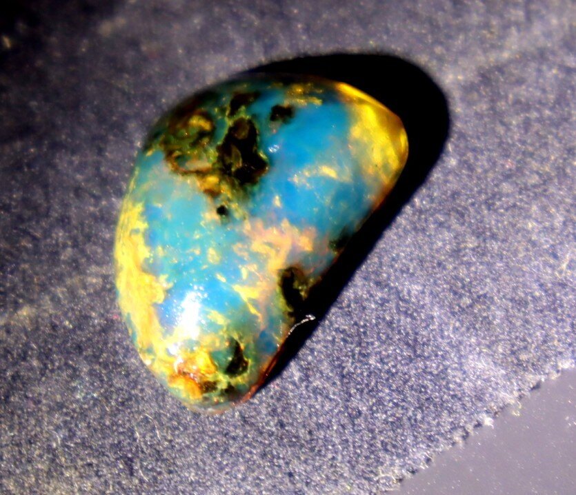 Charming Design Natural Dominican Translucent Deep Blue Amber Polished Stone 25mm – photo 6