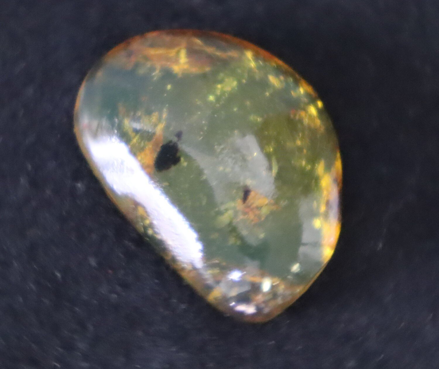 Splendid Natural Clear Sky Blue Amber Cabochon polished Stone 25mm – photo 12